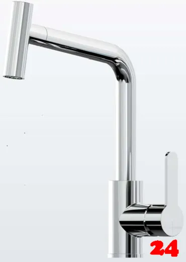 AQUA CUCINA� K�chenarmatur SF1 55507-00 Einhebelmischer Chrom mit Schlauchbrause schwenkbar 2-Strahlarten