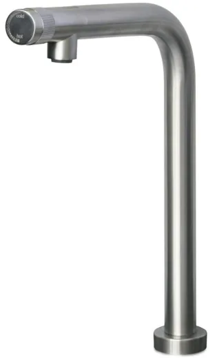 AQUA CUCINA� K�chenarmatur PURE CSP 53890-E Edelstahl massiv mit Festauslauf und progressiver Kartusche f�r Vorfenstermontage