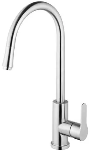 AQUA CUCINA� K�chenarmatur Pure 53870-E Einhebelmischer Edelstahl massiv mit Zugauslauf schwenkbar