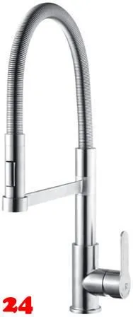 AQUA CUCINA� K�chenarmatur Pure 53877-E Einhebelmischer Edelstahl massiv mit Pendelbrause schwenkbar