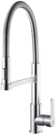 AQUA CUCINA� K�chenarmatur Pure 53877-E Einhebelmischer Edelstahl massiv mit Pendelbrause schwenkbar