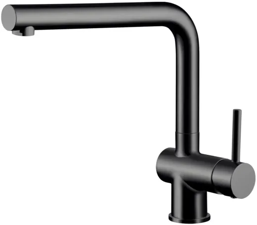 AQUA CUCINA� K�chenarmatur LAGO-S 45004-S Einhebelmischer Mattschwarz mit L-Festauslauf schwenkbar