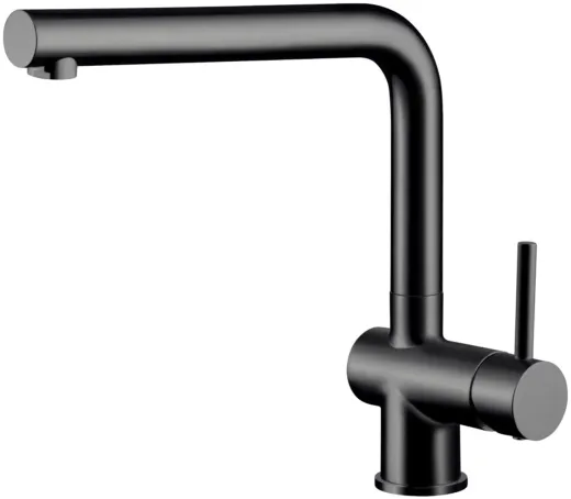 AQUA CUCINA� K�chenarmatur LAGO-S 45006-S Einhebelmischer Mattschwarz mit L-Festauslauf schwenkbar