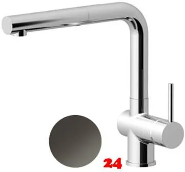 AQUA CUCINA� K�chenarmatur LAGO-S 45001-GU Einhebelmischer Gunmetal PVD mit Zugauslauf schwenkbar