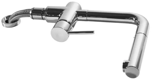 AQUA CUCINA� K�chenarmatur LAGO-S 45009-00 Einhebelmischer Chrom mit Zugauslauf f�r Vorfenstermontage