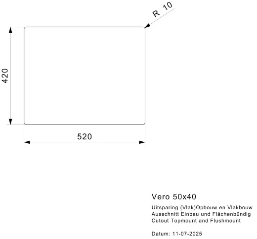 REGINOX K�chensp�le/Edelstahlsp�le Vero 50x40 (L) OKG Einbausp�le Edelstahl 3 in 1 (Einbau, Unterbau, Fl�chenb�ndig) Siebkorb als Stopfenventil