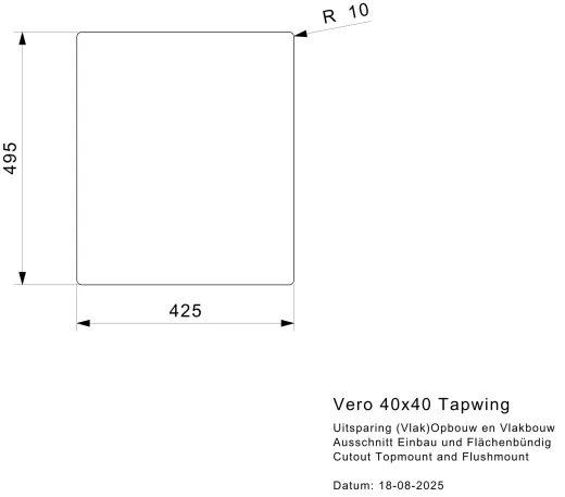 REGINOX K�chensp�le/Edelstahlsp�le Vero 40x40 (L) OKG Hahnlochbank Einbausp�le Edelstahl Siebkorb als Stopfenventil
