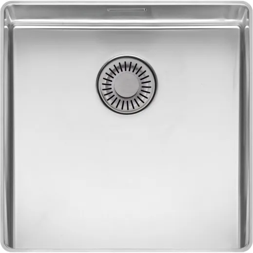 REGINOX K�chensp�le New York SLIM 40x40 (L) OKG Comfort Einbausp�le Edelstahl mit Flachrand Siebkorb als Stopfen- oder Druckknopfventil