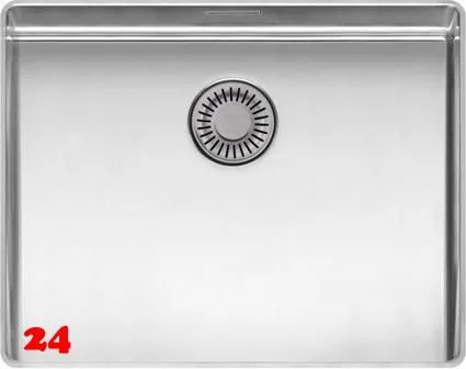REGINOX Küchenspüle New York SLIM 50x40 (L) OKG Comfort Einbauspüle Edelstahl mit Flachrand Siebkorb als Stopfen- oder Druckknopfventil REGINOX Küchenspüle New York SLIM 50x40 (L) OKG Comfort Einbauspüle Edelstahl mit Flachrand Siebkorb als Stopfen- oder Druckknopfventil