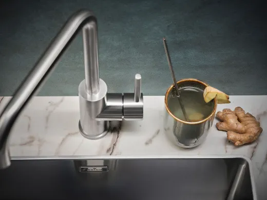 REGINOX K�chensp�le New York SLIM 50x40 (L) OKG Comfort Einbausp�le Edelstahl mit Flachrand Siebkorb als Stopfen- oder Druckknopfventil