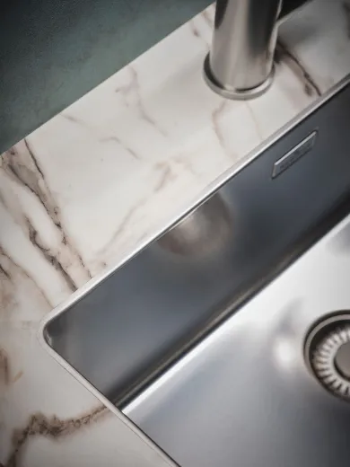 REGINOX K�chensp�le New York SLIM 50x40 (L) OKG Comfort Einbausp�le Edelstahl mit Flachrand Siebkorb als Stopfen- oder Druckknopfventil