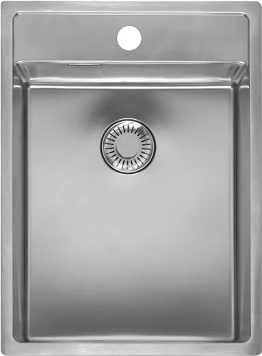 REGINOX K�chensp�le New York 34x40 (L) Comfort Hahnlochbank Einbausp�le Edelstahl Flachrand fl�chenb�ndig Siebkorb als Stopfenventil