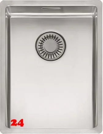 REGINOX Küchenspüle New York 30x40 (L) Comfort Einbauspüle Edelstahl 3 in 1 mit Flachrand Siebkorb als Stopfenventil REGINOX Küchenspüle New York 30x40 (L) Comfort Einbauspüle Edelstahl 3 in 1 mit Flachrand Siebkorb als Stopfenventil