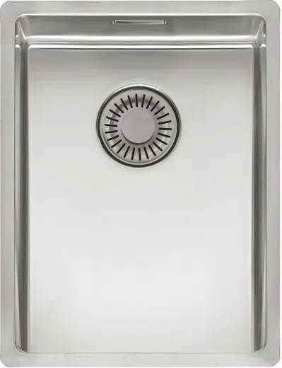 REGINOX K�chensp�le New York 30x40 (L) Comfort Einbausp�le Edelstahl 3 in 1 mit Flachrand Siebkorb als Stopfenventil