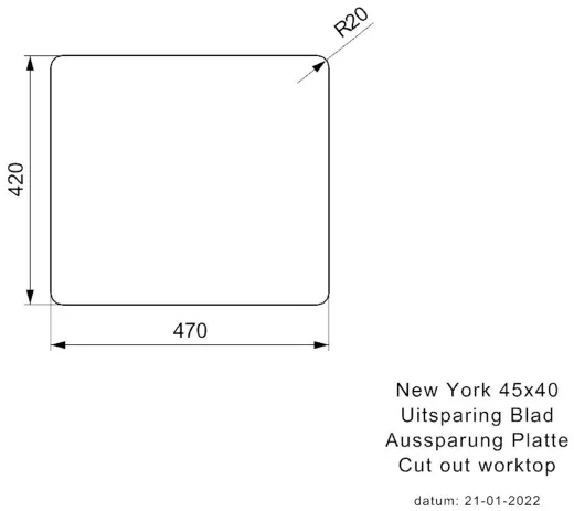 REGINOX K�chensp�le New York 45x40 (L) Comfort Einbausp�le Edelstahl 3 in 1 mit Flachrand Siebkorb als Stopfenventil