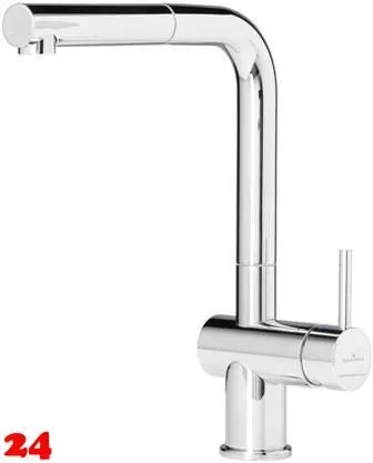 REGINOX K�chenarmatur Cedar Chrom (R31636) Einhebelmischer mit Zugauslauf 360� schwenkbarer Auslauf