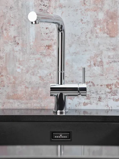 REGINOX K�chenarmatur Cedar Chrom (R31636) Einhebelmischer mit Zugauslauf 360� schwenkbarer Auslauf