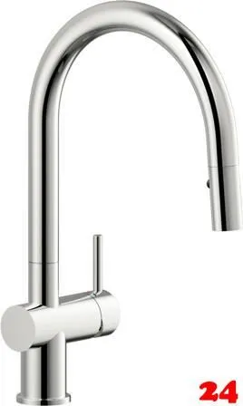 REGINOX K�chenarmatur Flint Chrom (R31650) Einhebelmischer mit Zugauslauf als Schlauchbrause umstellbar