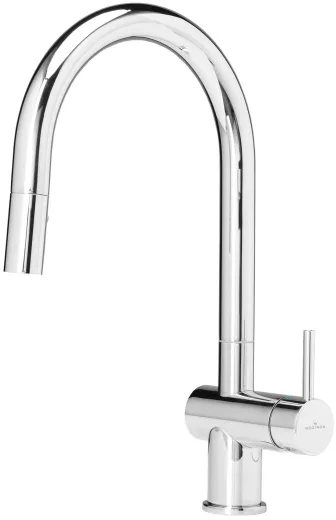 REGINOX K�chenarmatur Flint Chrom (R31650) Einhebelmischer mit Zugauslauf als Schlauchbrause umstellbar