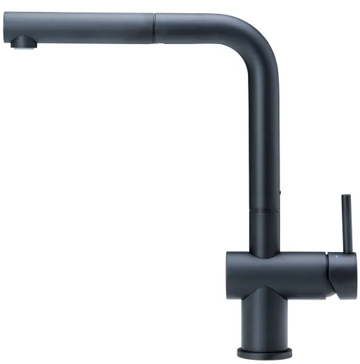 REGINOX K�chenarmatur Cedar Schwarz matt (R31643) Einhebelmischer mit Zugauslauf 360� schwenkbarer Auslauf