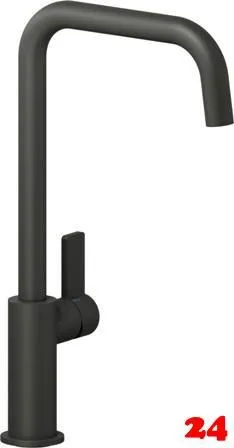 REGINOX K�chenarmatur Pearl Schwarz matt (R32800) Einhebelmischer mit Festauslauf 360� schwenkbarer Auslauf