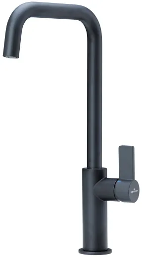 REGINOX K�chenarmatur Pearl Schwarz matt (R32800) Einhebelmischer mit Festauslauf 360� schwenkbarer Auslauf