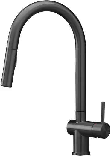 REGINOX K�chenarmatur Flint II Gunmetal PVD (R38819) Einhebelmischer mit Zugauslauf als Schlauchbrause umstellbar 360� schwenkbar