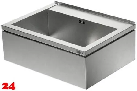 KUNe Arbeits-/ Mehrzweckbecken Novum 60 PWB22-60 K320 wandh�ngend gekantetes und geschwei�tes Ausgussbecken Verblendung Edelstahl geschliffen