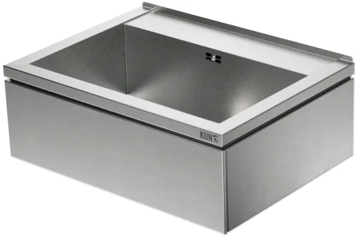 KUNe Arbeits-/ Mehrzweckbecken Novum 60 PWB22-60 K320 wandh�ngend gekantetes und geschwei�tes Ausgussbecken Verblendung Edelstahl geschliffen