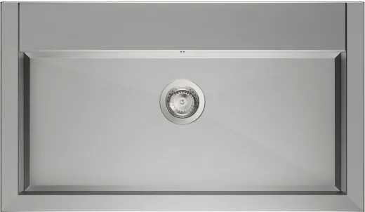 KUNe Arbeits-/ Mehrzweckbecken Novum 80 PWB22-80 K320 wandh�ngend gekantetes und geschwei�tes Ausgussbecken Verblendung Edelstahl geschliffen