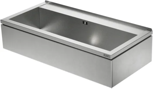 KUNe Arbeits-/ Mehrzweckbecken Novum 100 PWB22-100 K320 wandh�ngend gekantetes und geschwei�tes Ausgussbecken Verblendung Edelstahl geschliffen