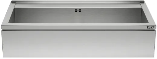KUNe Arbeits-/ Mehrzweckbecken Novum 100 PWB22-100 K320 wandh�ngend gekantetes und geschwei�tes Ausgussbecken Verblendung Edelstahl geschliffen