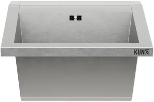 KUNe Arbeits-/ Mehrzweckbecken Alevum 45 KWB25-45 wandh�ngend gekantetes und geschwei�tes Ausgussbecken (Beckentiefe 250mm)