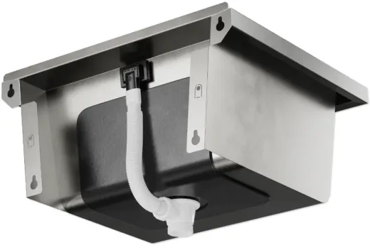 KUNe Arbeits-/ Mehrzweckbecken Alevum 45 KWB25-45 wandh�ngend gekantetes und geschwei�tes Ausgussbecken (Beckentiefe 250mm)