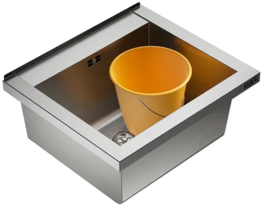 KUNe Arbeits-/ Mehrzweckbecken Alevum 45 KWB25-45 wandh�ngend gekantetes und geschwei�tes Ausgussbecken (Beckentiefe 250mm)