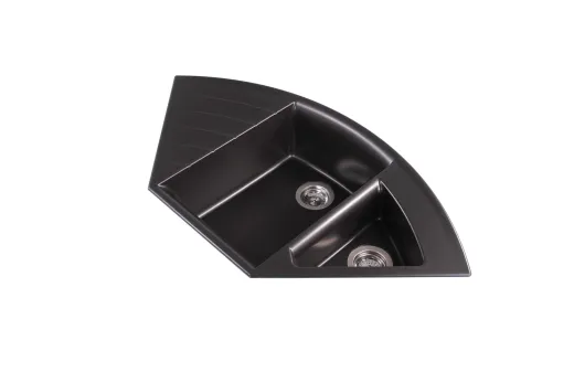 ❎ SCHOCK Kchensple Lotus C 150 Cristadur Nano-Granitsple / Ecksple mit Drehexcenter