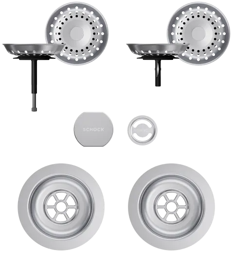 ❎ SCHOCK K�chensp�le Lotus C 150 Cristadur� Nano-Granitsp�le / Ecksp�le mit Drehexcenter