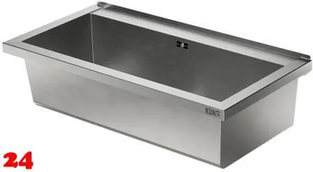 KUNe Arbeits-/ Mehrzweckbecken Alevum 85 KWB25-85 wandh�ngend gekantetes und geschwei�tes Ausgussbecken (Beckentiefe 250mm)