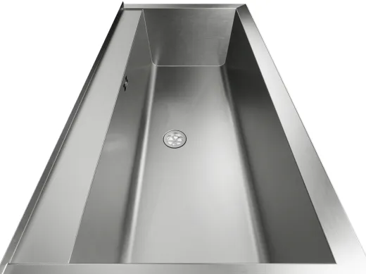KUNe Arbeits-/ Mehrzweckbecken Alevum 85 KWB25-85 wandh�ngend gekantetes und geschwei�tes Ausgussbecken (Beckentiefe 250mm)