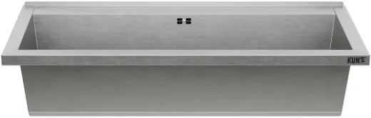 KUNe Arbeits-/ Mehrzweckbecken Alevum 105 KWB25-105 wandh�ngend gekantetes und geschwei�tes Ausgussbecken (Beckentiefe 250mm)