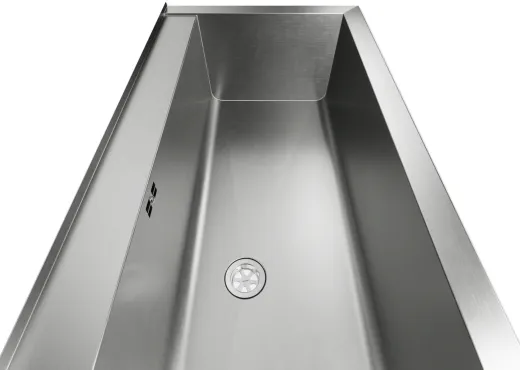 KUNe Arbeits-/ Mehrzweckbecken Alevum 105 KWB25-105 wandh�ngend gekantetes und geschwei�tes Ausgussbecken (Beckentiefe 250mm)