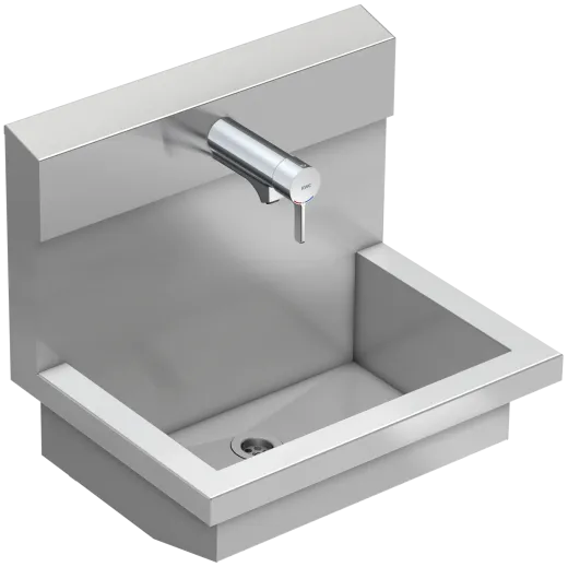 KWC PROFESSIONAL Planox Waschplatzeinheit mit F5L Therm Thermostat Einhebel Waschbatterie PL6ULT f�r Wandmontage Breite 600mm (3600013109)