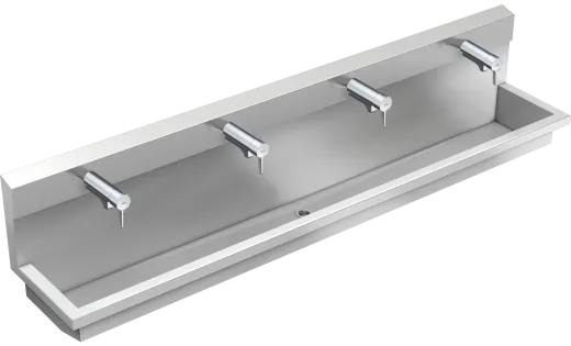 KWC PROFESSIONAL Planox Waschplatzeinheit mit F5L Therm Thermostat Einhebel Waschbatterie PL24ULT f�r Wandmontage Breite 2400mm (3600013132)