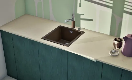 SCHOCK K�chensp�le Kaia N-100S Cristadur� Nano-Granitsp�le / Einbausp�le mit Drehexcenter