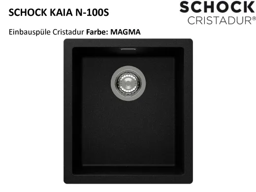 SCHOCK K�chensp�le Kaia N-100S Cristadur� Nano-Granitsp�le / Einbausp�le mit Drehexcenter