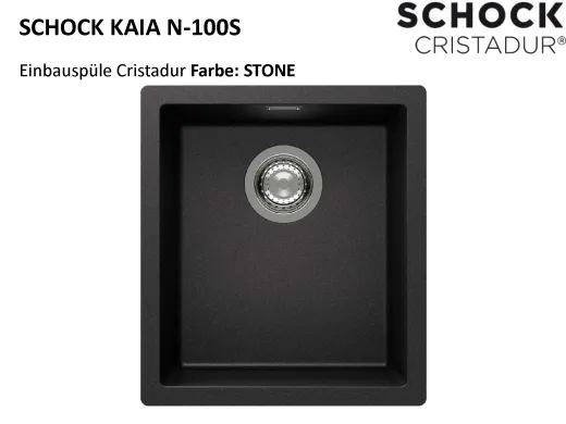 SCHOCK K�chensp�le Kaia N-100S Cristadur� Nano-Granitsp�le / Einbausp�le mit Drehexcenter