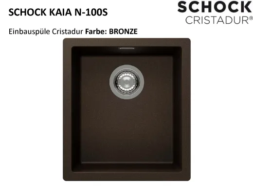 SCHOCK K�chensp�le Kaia N-100S Cristadur� Nano-Granitsp�le / Einbausp�le mit Drehexcenter