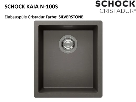 SCHOCK K�chensp�le Kaia N-100S Cristadur� Nano-Granitsp�le / Einbausp�le mit Drehexcenter