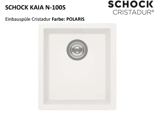 SCHOCK K�chensp�le Kaia N-100S Cristadur� Nano-Granitsp�le / Einbausp�le mit Drehexcenter