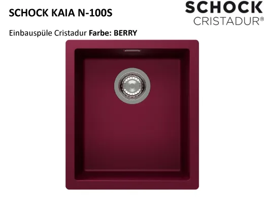 SCHOCK K�chensp�le Kaia N-100S Cristadur� Nano-Granitsp�le / Einbausp�le mit Drehexcenter